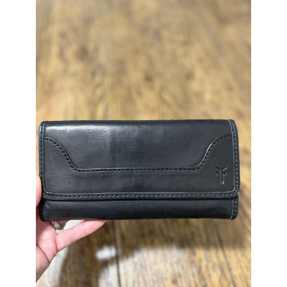Frye Melissa Leather Wallet Women's Black